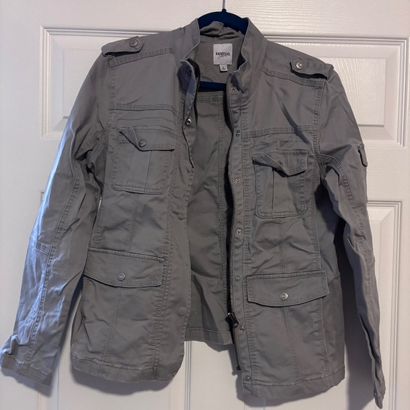Kensi gray button up/ zipper jacket - Picture 1 of 3